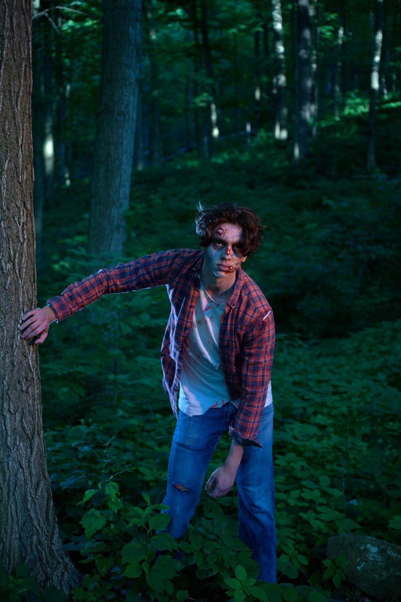 halloween photo zombie in forest